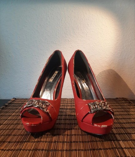 Rote peeptoe higheels - rote, mit